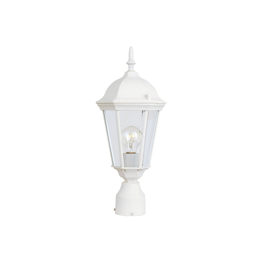 Westlake 19" White Aluminum Outdoor Post Lantern with Clear Glass