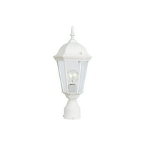 -1 Light Outdoor Pole/Post Mount In Mediterranean Style-8 Inches Wide By 19 Inches High-White Finish Maxim Lighting 1001Wt