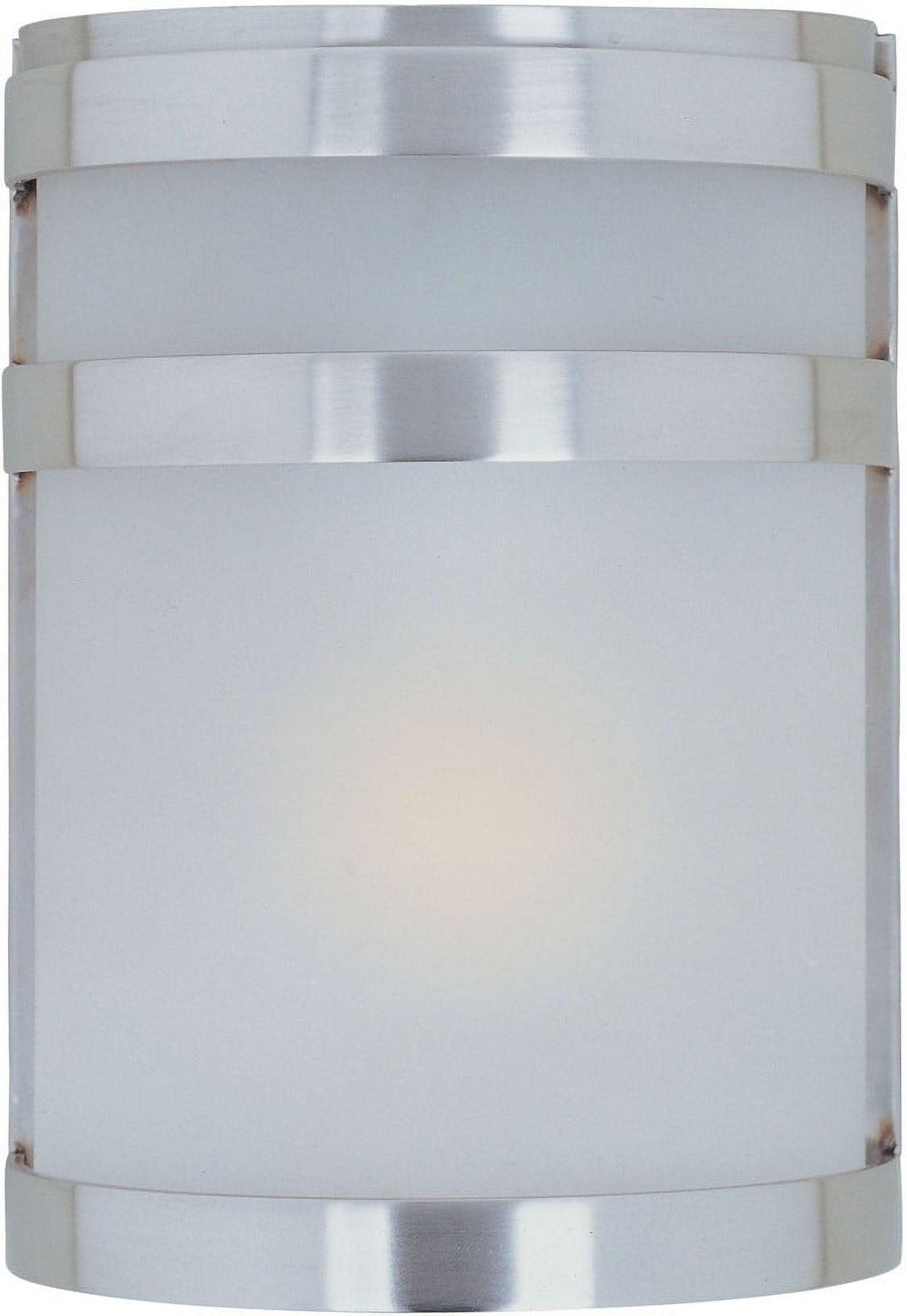 Arc 9" Stainless Steel Frosted Glass Outdoor Wall Sconce