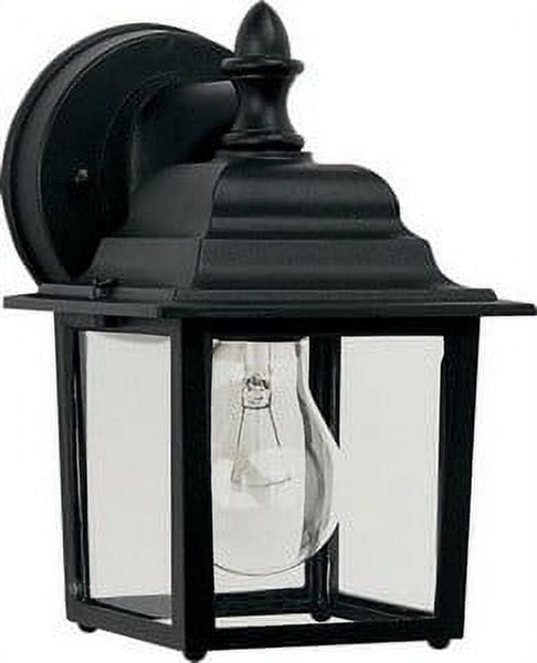 Black Aluminum Dimmable Outdoor Lantern Sconce