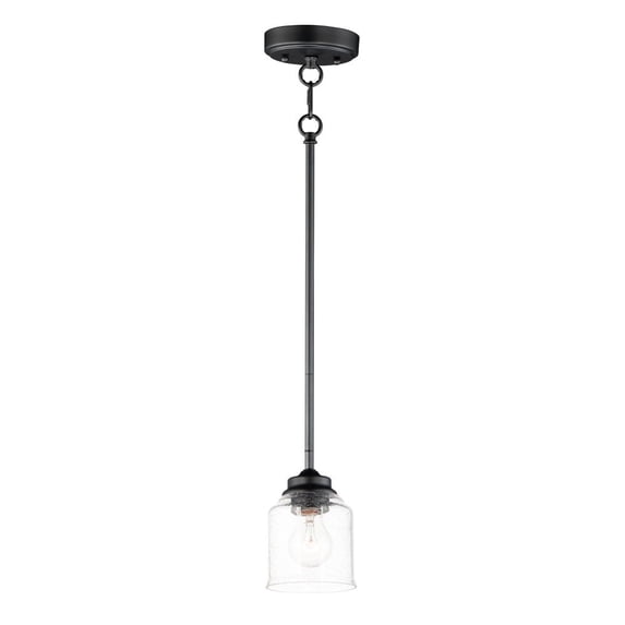 91260CDBK Maxim Lighting Acadia-One Light Pendant-4.75 Inches wide by 7.25 inches high-Black Finish -Traditional Installation