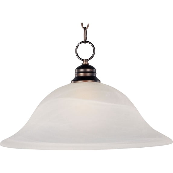 91076MROI Maxim Lighting Essentials - 16 Inch 1 Light Pendant in style-Oil Rubbed Bronze Finish -Traditional Installation