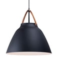 thumbnail image 1 of 11358TNBK Maxim Lighting Nordic-One Light Pendant-19 Inches wide by 17.75 inches high-Tan Leather/Black Finish    -Traditional Installation, 1 of 6