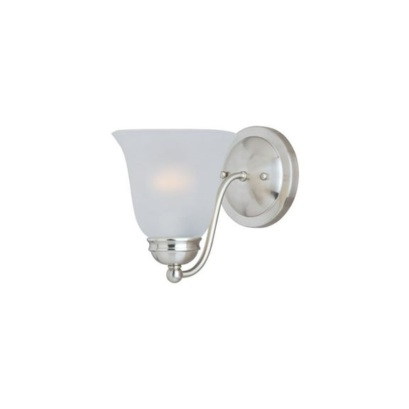 2120FTSN Maxim Lighting Basix-1 Light Wall Sconce in Contemporary style-6 Inches wide by 8 inches high-Satin Nickel Finish-Frosted Glass Color