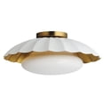 thumbnail image 1 of 18059MWGL-Maxim Lighting-Primrose - 1 Light Flush Mount-6.75 Inches Tall and 16 Inches Wide-Matte White/Gold Leaf Finish, 1 of 5