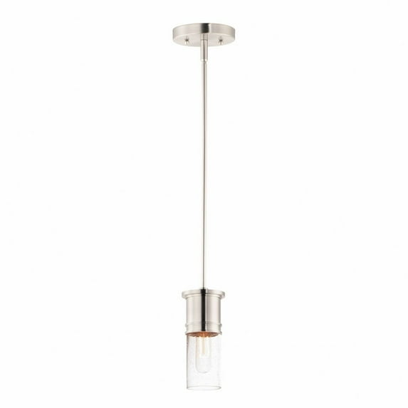 Maxim Lighting - Rexford - 1 Light Mini Pendant-Satin Nickel Finish-Seedy Glass