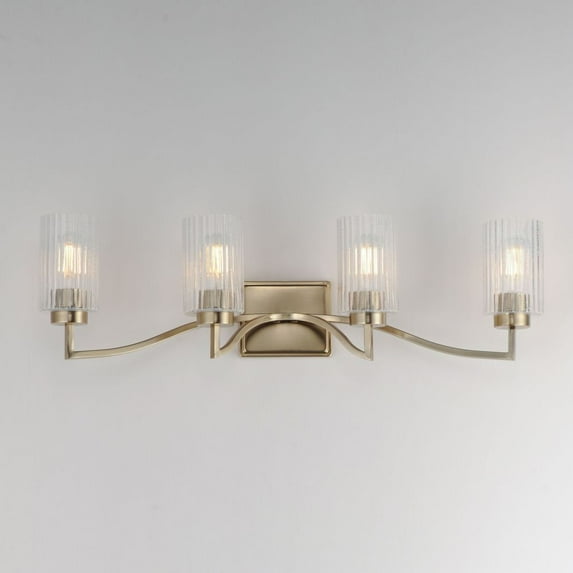 21374CRSCH-Maxim Lighting-Rigata - 4 Light Bath Vanity-9 Inches Tall and 32.25 Inches Wide-Satin Champagne Finish