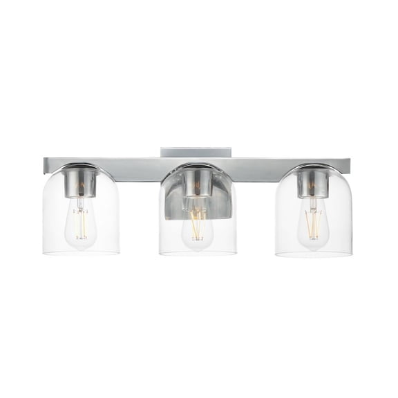 Scoop 3 - Light Polished Chrome Chrome Modern Incandescent Glass And Steel Wall Sconce