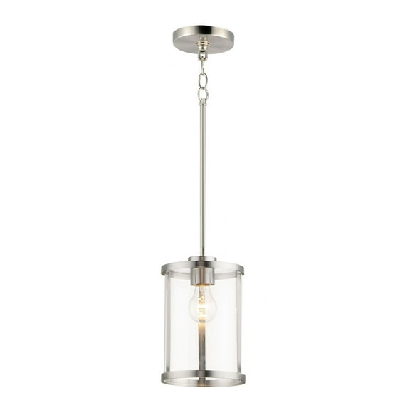 25252CLSN-Maxim Lighting-Sentinel - 1 Light Mini Pendant-11.25 Inches Tall and 6.75 Inches Wide-Satin Nickel Finish    -Traditional Installation