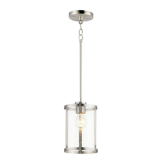 25252CLSN-Maxim Lighting-Sentinel - 1 Light Mini Pendant-11.25 Inches Tall and 6.75 Inches Wide-Satin Nickel Finish -Traditional Installation