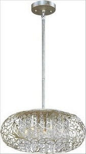 Golden Silver Beveled Crystal Globe Pendant with Xenon Lights