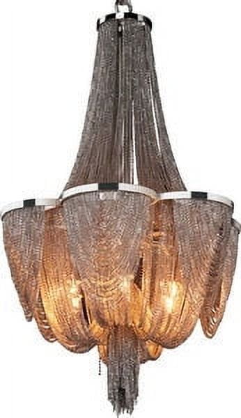 Chantilly Polished Nickel 6-Light Metal Chandelier