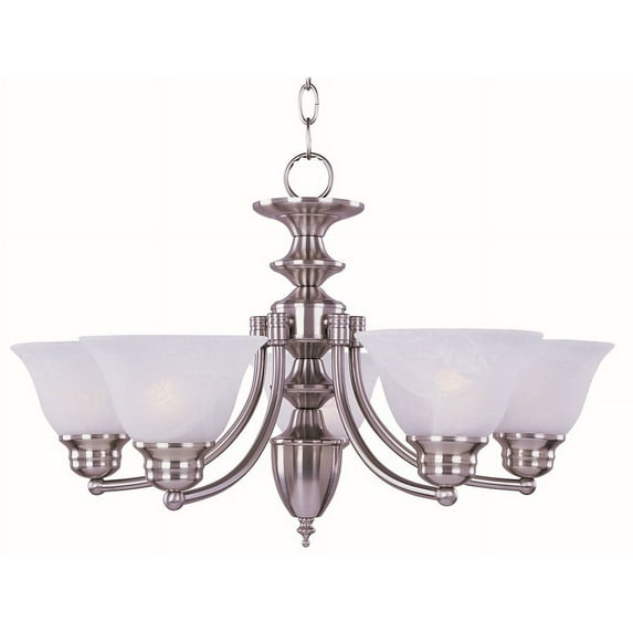 Maxim Lighting - Six Light Chandelier - Single-Tier Chandelier - Malaga - Six