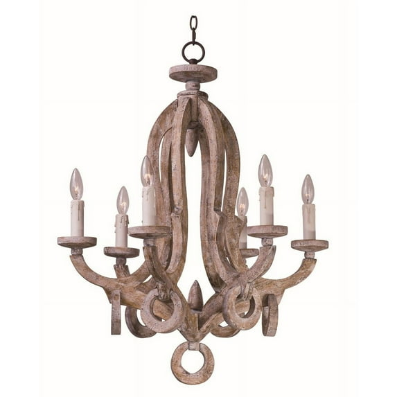 Maxim Lighting - Six Light Chandelier - Single-Tier Chandelier - Olde World - 24