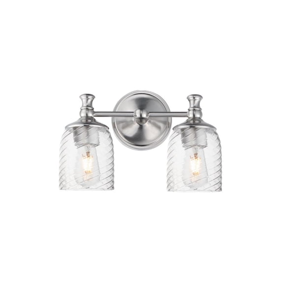 21352CRSN Maxim Lighting Swirl - 2 Light Wall Sconce-9 Inches Tall and 14 Inches Wide-Satin Nickel Finish