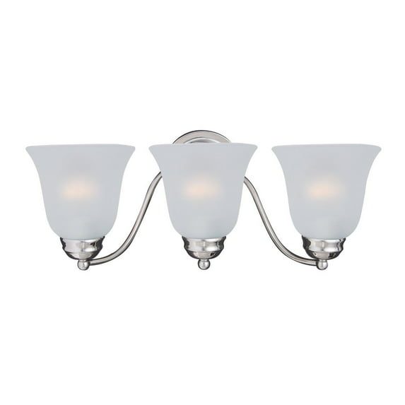 -3 Light Bath Vanity In Contemporary Style-19 Inches Wide By 8 Inches High-Polished Chrome Finish-Frosted Glass Color Maxim Lighting 2122Ftpc
