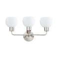 thumbnail image 1 of Coraline 3 - Light Satin Nickel / Silver Modern / Transitional Incandescent Glass And Steel Wall Sconce, 1 of 4