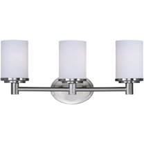 Hudson Valley Lighting Ellington 1-Light Bath Vanity - Polished Nickel, 18" Tall, 3.25" Wide, White Alabaster Glass