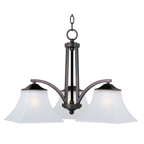 20094FTOI Maxim Lighting Aurora-Three Light Chandelier in Contemporary style-22.5 Inches wide by 16 inches high-Oil Rubbed Bronze Finish