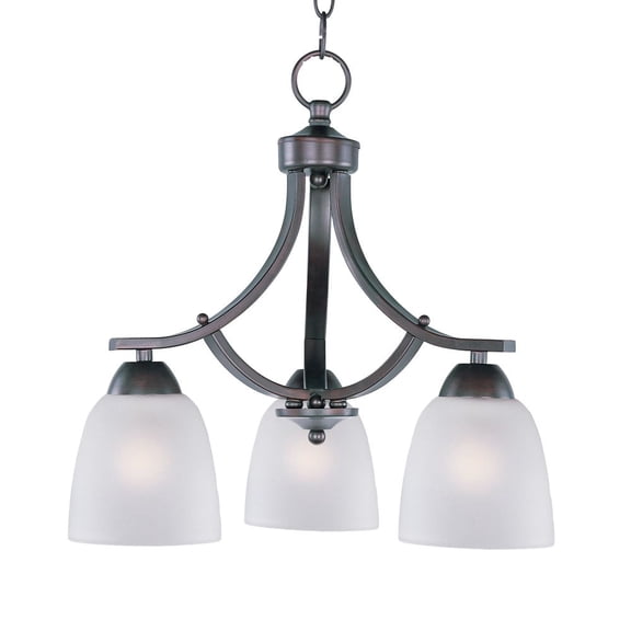 11223FTOI Maxim Lighting Axis-Three Light Chandelier in Transitional style-18 Inches wide by 16.25 inches high-Oil Rubbed Bronze Finish
