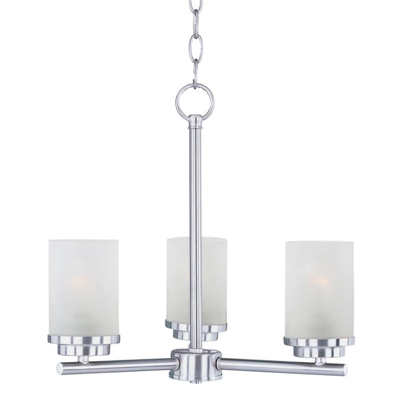 10203FTSN Maxim Lighting Corona-Three Light Chandelier in Contemporary style-16.5 Inches wide by 18 inches high     -Traditional Installation