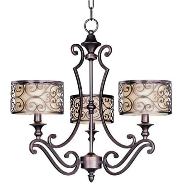 -Three Light Chandelier In Mediterranean Style-24.5 Inches Wide By 23.5 Inches High     -Traditional Installation Maxim Lighting 21153Whub