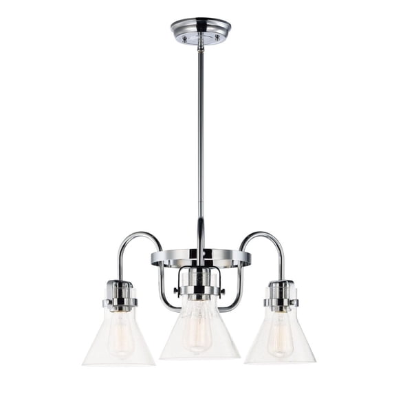 26116CDPC Maxim Lighting Seafarer - 18W 3 LED Chandelier with Bulb In Traditional Style-10.75 Inches Tall and 21.5 Inches Wide-Polished Chrome Finish
