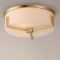 thumbnail image 1 of Maxim Dart 14" Wide Flush Mount Satin Brass 3-Light Ceiling Light, 1 of 5