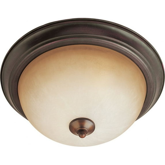 5842WSOI-Maxim Lighting-Essentials-3 Light Flush Mount in Utility style-Oil Rubbed Bronze Finish-Wilshire Glass Color