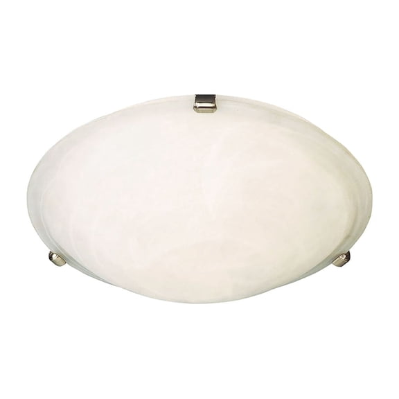 2681MRSN Maxim Lighting Malaga-3 Light Flush Mount in Transitional style-16 Inches wide by 4 inches high-Satin Nickel Finish-Marble Glass Color