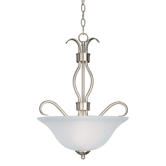 10121FTSN Maxim Lighting Basix-3 Light Invert Bowl Pendant in Contemporary style-17 Inches wide by 22.5 inches high-Satin Nickel Finish