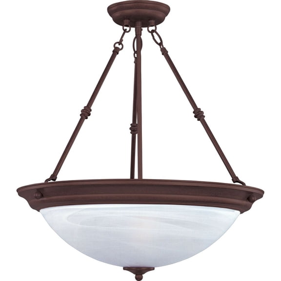 5845MROI Maxim Lighting Essentials- 15 Inch 3 Light Invert Bowl Pendant in  style-Oil Rubbed Bronze Finish    -Traditional Installation