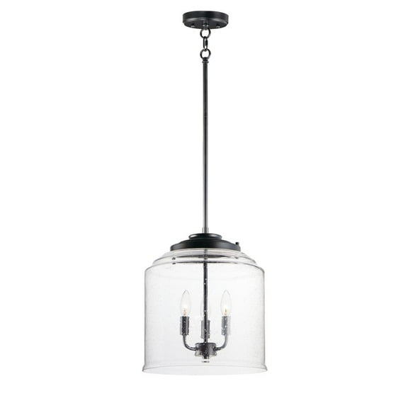 12273CDBK Maxim Lighting Acadia-3 Light Pendant-13.75 Inches wide by 16 inches high-Black Finish    -Traditional Installation