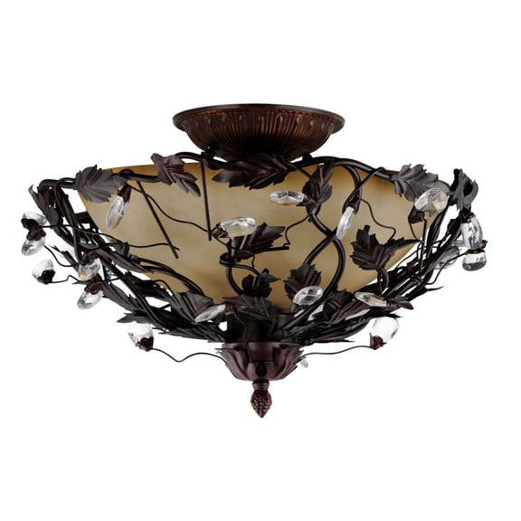 2859OI Maxim Lighting Elegante - 3 Light Semi-Flush Mount-Oil Rubbed Bronze Finish