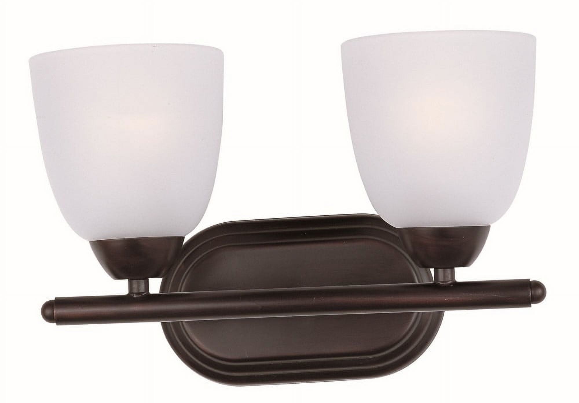 Bronze 2-Light Frosted Glass Outdoor Wall Sconce