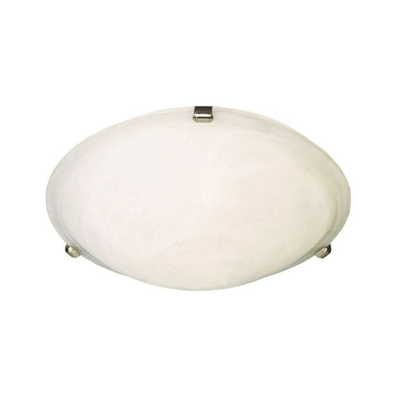 2680MRSN Maxim Lighting Malaga-2 Light Flush Mount in Transitional style-12.5 Inches wide by 4 inches high-Satin Nickel Finish-Marble Glass Color