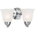 thumbnail image 1 of 2121FTPC Maxim Lighting Basix-2 Light Wall Sconce in Contemporary style-13.5 Inches wide by 8 inches high-Polished Chrome Finish, 1 of 2