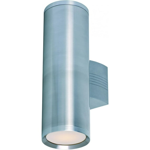 Maxim Lightray Two Light 15-Inch LED Outdoor Wall Light - Brushed Aluminum - 86102AL