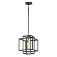 thumbnail image 1 of Maxim Liner 9 3/4" Wide Black Geometric Boxes Mini Pendant, 1 of 4
