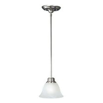 91067MRSN Maxim Lighting Malaga-One Light Mini Pendant in Transitional style-6 Inches wide by 5.25 inches high-Satin Nickel Finish-Frosted Glass Color