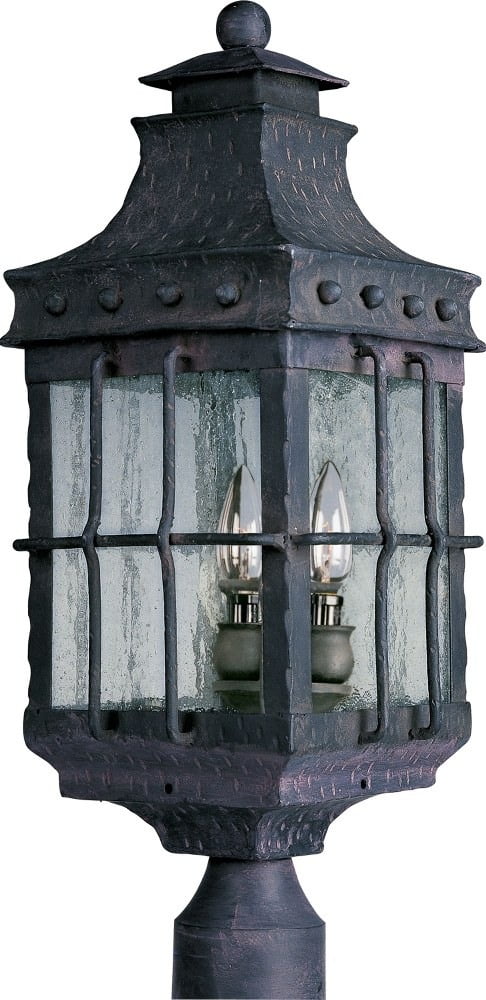 Maxim Nantucket Three Light 22-Inch Outdoor Post Light - Country Forge - 30080CDCF