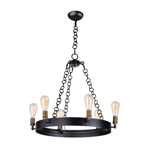 26273BKNAB Maxim Lighting Noble-Six Light Chandelier-26 Inches wide by 22 inches high -Traditional Installation
