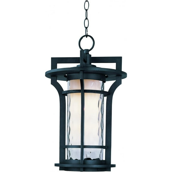 Maxim Oakville One Light 19-Inch Outdoor Hanging Lantern - Black Oxide - 30488WGBO