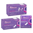 thumbnail image 1 of Maxim® Organic Cotton Thong Pantiliners, Pack of 3 | Individually Wrapped G-String Liners, Unscented & Hypoallergenic for Sensitive Skin, Ultra-Thin & Biodegradable, 1 of 9