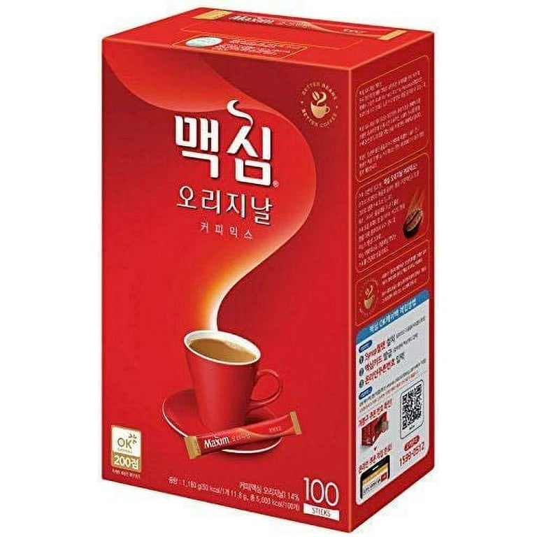 Maxim Coffee Mix Original 12g 100 Packs Korean Coffee Blend
