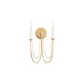 thumbnail image 1 of Maxim Plumette 2-Light Wall Sconce - Gold Leaf - 12161GL, 1 of 5