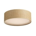thumbnail image 1 of Maxim Prime 16" Wide Coastal Modern Grass Cloth Drum LED Ceiling Light, 1 of 5