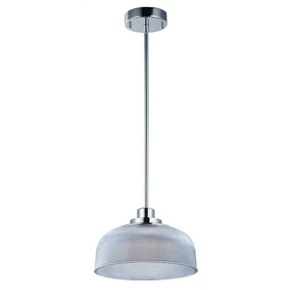 25195CLPN-Maxim Lighting-Retro Pendant 1 Light Polished Nickel Finish with Clear Glass