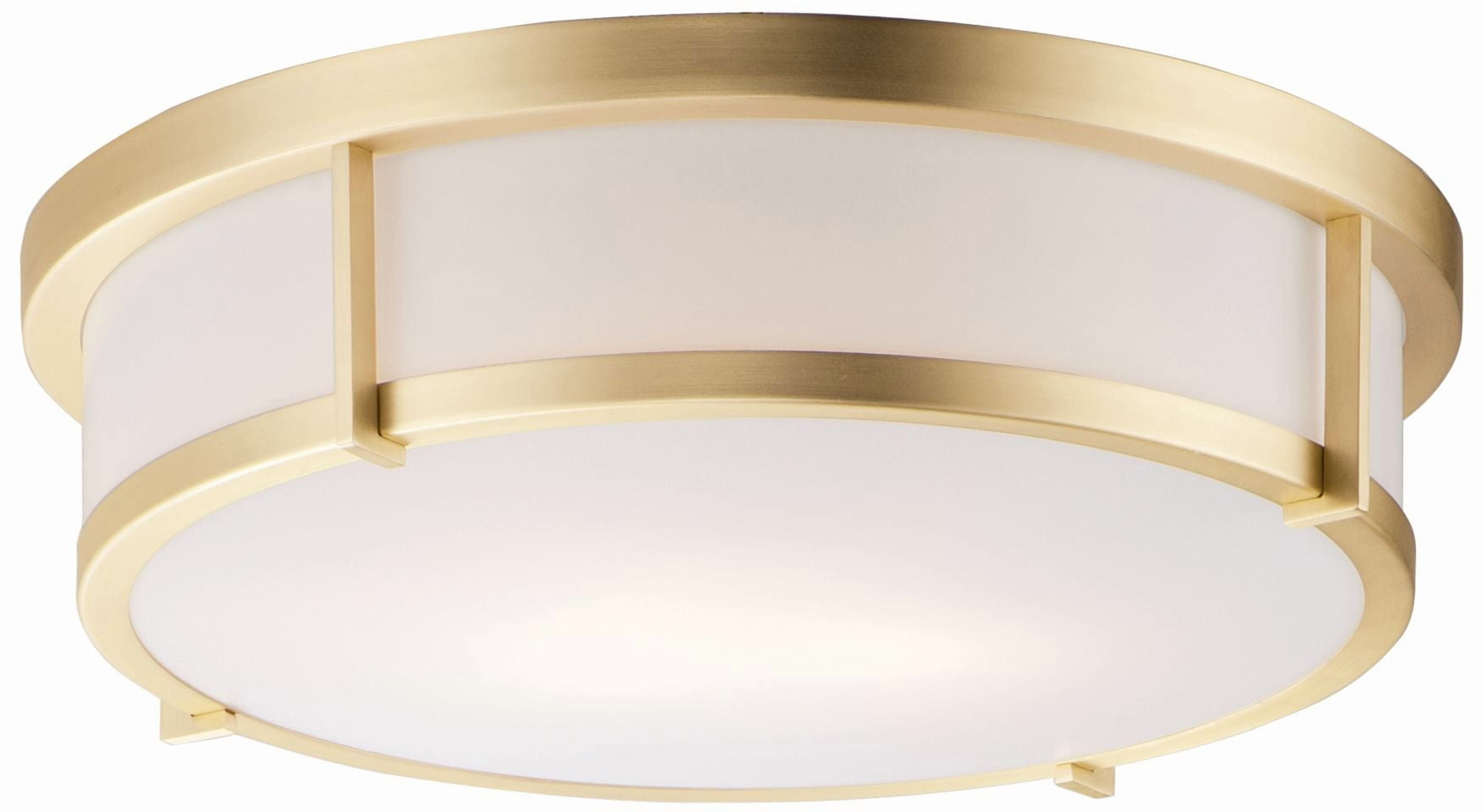 10270WTSBR Maxim Lighting Rogue-3 Light Flush Mount-17 Inches wide by 5.25 inches high-Satin Brass Finish