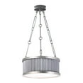 thumbnail image 1 of Maxim  Ruffle 3-Light Pendant, Weathered Zinc & Satin Nickel, 1 of 4